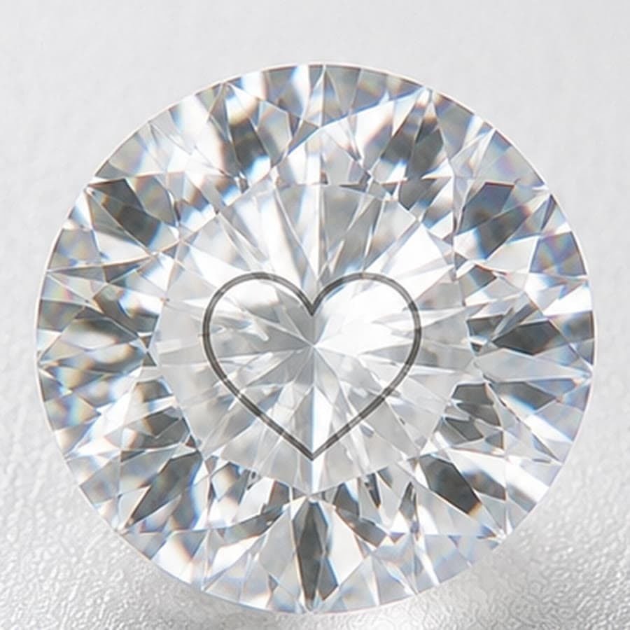 Gravierter Diamant unter der Lupe — Symbol